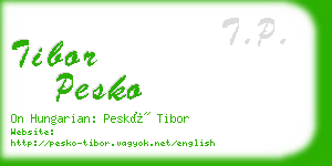 tibor pesko business card